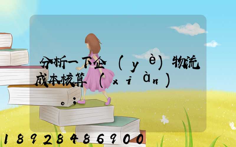 分析一下企業(yè)物流成本核算現(xiàn)狀。